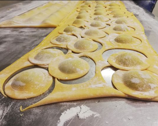 Ravioli are made